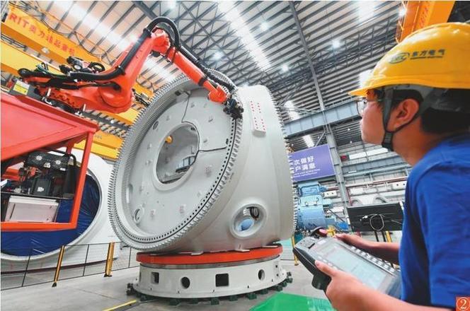 26兆瓦級海上風力發電機組在福州下線 風電場相關系統研發迎重大突破